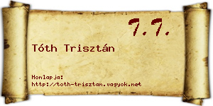 Tóth Trisztán névjegykártya